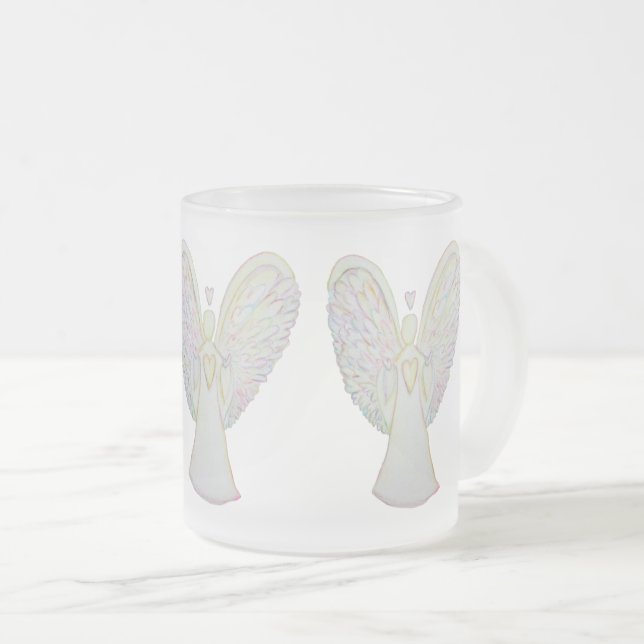 Rainbow Heart Guardian Angel Coffee Cup oder Tasse (VorderseiteRechts)