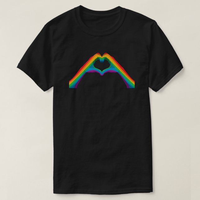 Rainbow Heart Hands T-Shirt | CTFOD Visibility Ser (Design vorne)
