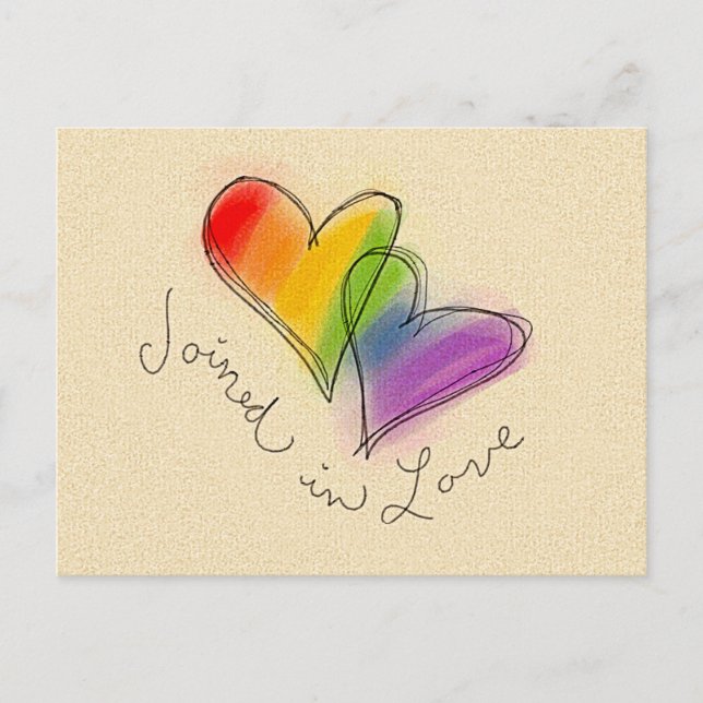 Rainbow Heart in Liebe Postkarte (Vorderseite)