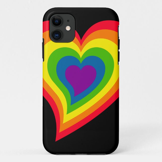Rainbow Heart iPhone 5 Case-Mate Hülle (Rückseite)