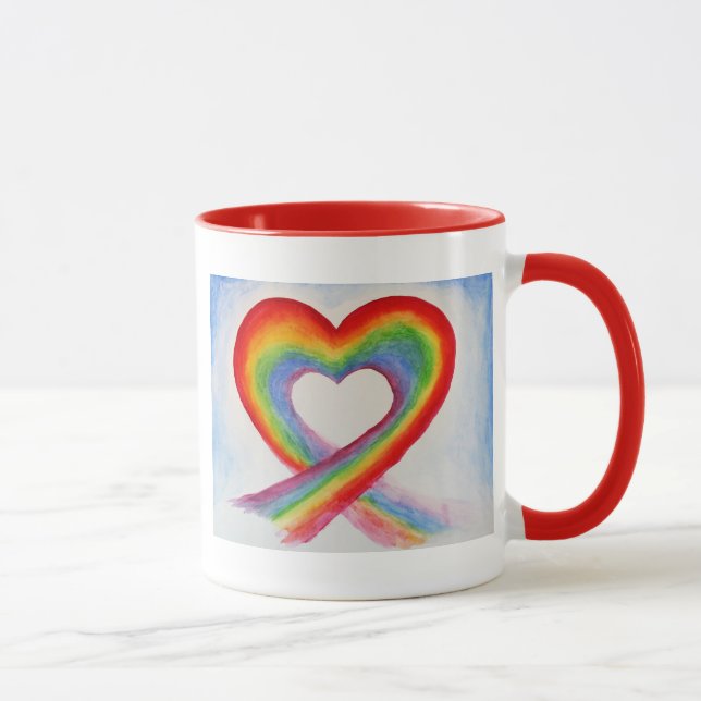 RAINBOW HEART KAFFEE TASSE (Rechts)