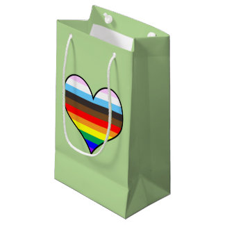 Rainbow Heart Kleine Geschenktasche Geschenktüte