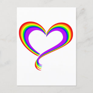 Rainbow Heart   LGBTQ+ Pride Postkarte