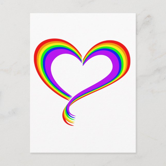 Rainbow Heart | LGBTQ+ Pride Postkarte (Vorderseite)