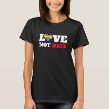 Rainbow Heart Liebe nicht hasse Bold Graphic auf B