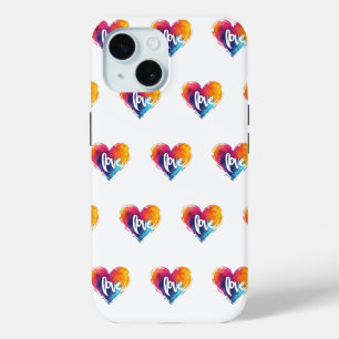 Rainbow Heart Liebe Slogan Case-Mate iPhone Hülle