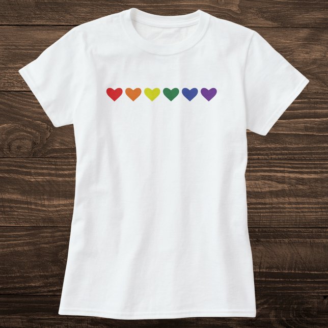 Rainbow Heart Line T-Shirt (Von Creator hochgeladen)