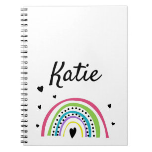 Rainbow Heart Little Girl Spiral Foto Notebook Notizblock