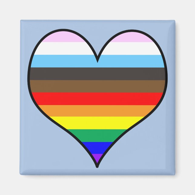Rainbow Heart Magnet (Vorne)
