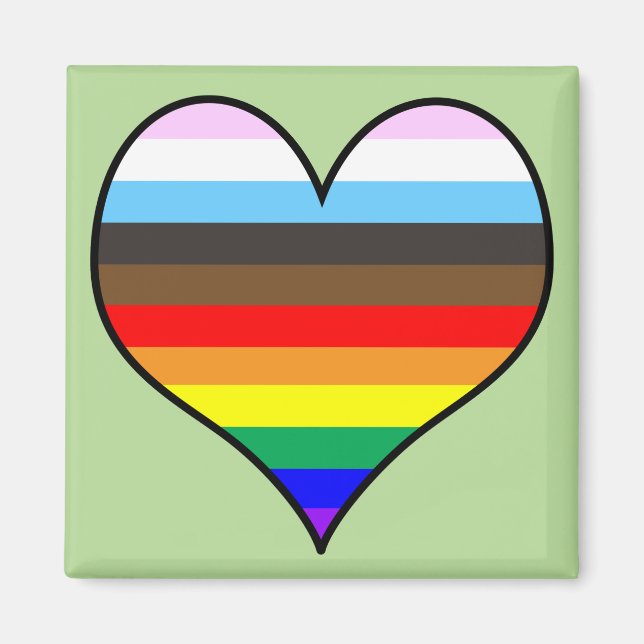 Rainbow Heart Magnet (Vorne)