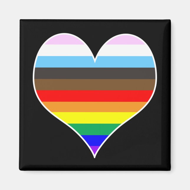 Rainbow Heart Magnet (Vorne)