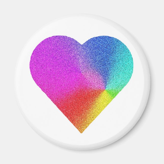 Rainbow Heart Magnet (Vorne)