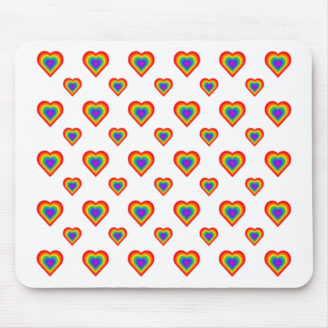 Rainbow Heart Mousepad (Vorne)