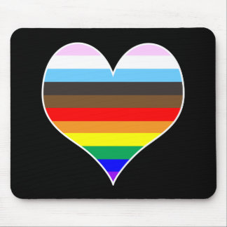 Rainbow Heart Mousepad