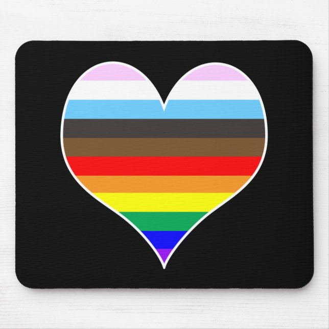 Rainbow Heart Mousepad (Vorne)