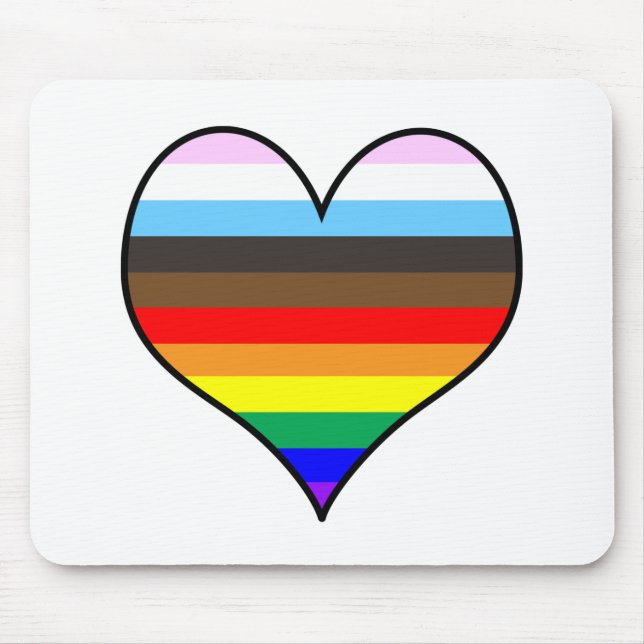 Rainbow Heart Mousepad (Vorne)