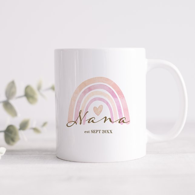 Rainbow Heart Nana Gift Kaffeetasse (Von Creator hochgeladen)