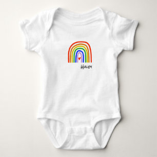 Rainbow Heart New Baby NAME Sweet Liebe Strampler