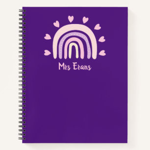 Rainbow Heart Notebook, Personalisiert Teacher Gif Notizbuch