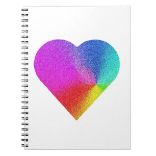 Rainbow Heart Notizblock