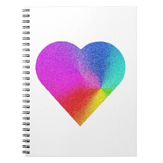 Rainbow Heart Notizblock (Vorderseite)