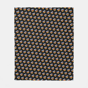 Rainbow Heart Pattern Fleece Blanket