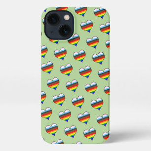 Rainbow Heart Pattern iPhone Case iPhone 13 Hülle