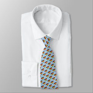 Rainbow Heart Pattern Neck Tie Krawatte
