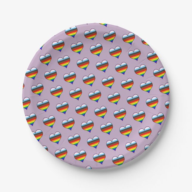 Rainbow Heart Pattern Paper Teller (Vorderseite)