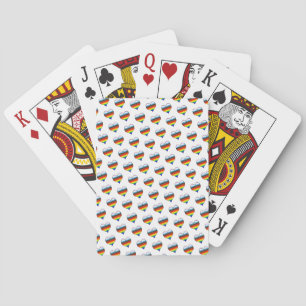 Rainbow Heart Pattern Playing Cards Spielkarten