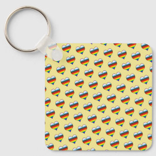 Rainbow Heart Pattern Schlüsselanhänger