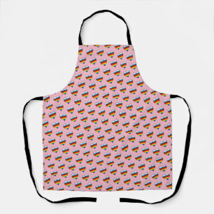 Rainbow Heart Pattern Schürze