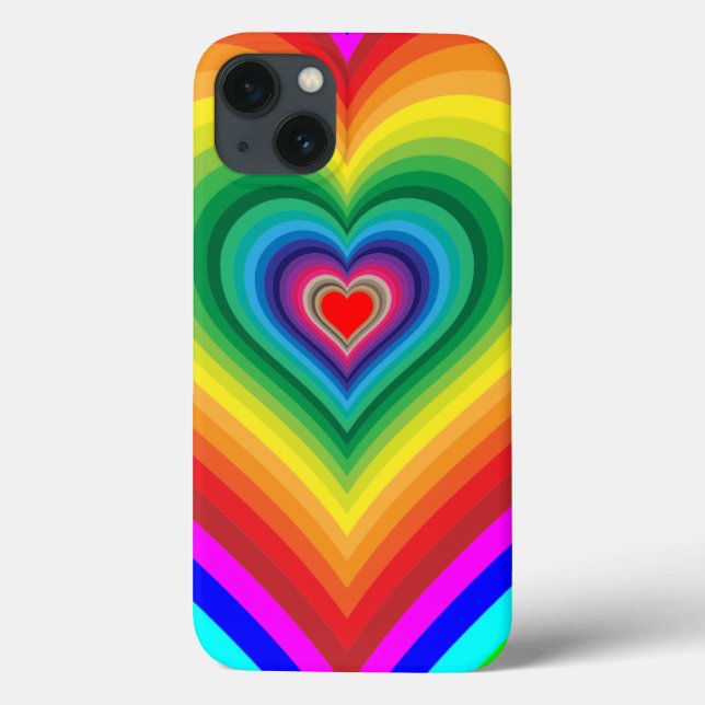 Rainbow Heart Phone Case (Rückseite)