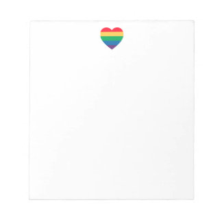 Rainbow Heart Pride Notepad Notizblock