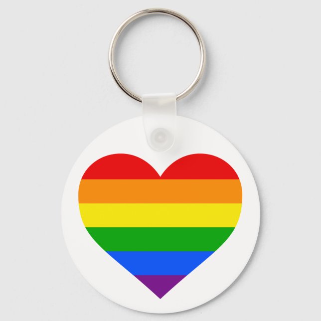 "RAINBOW HEART" SCHLÜSSELANHÄNGER (Vorderseite)