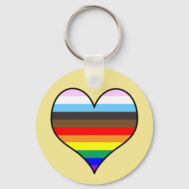 Rainbow Heart Schlüsselanhänger (Vorderseite)