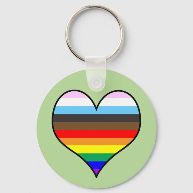 Rainbow Heart Schlüsselanhänger (Vorderseite)