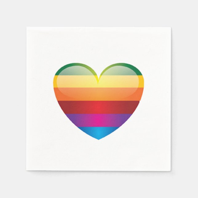 Rainbow Heart Serviette (Vorderseite)
