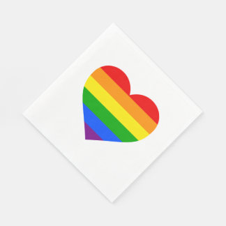"RAINBOW HEART" SERVIETTE