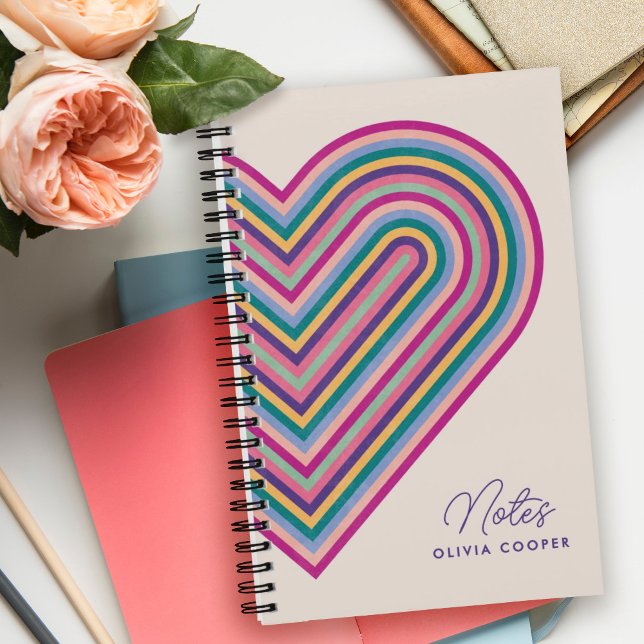 Rainbow Heart Spiral Notebook - Lila Notizbuch (Von Creator hochgeladen)