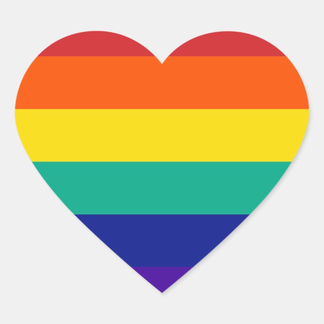 Rainbow Heart Sticker (Vorderseite)