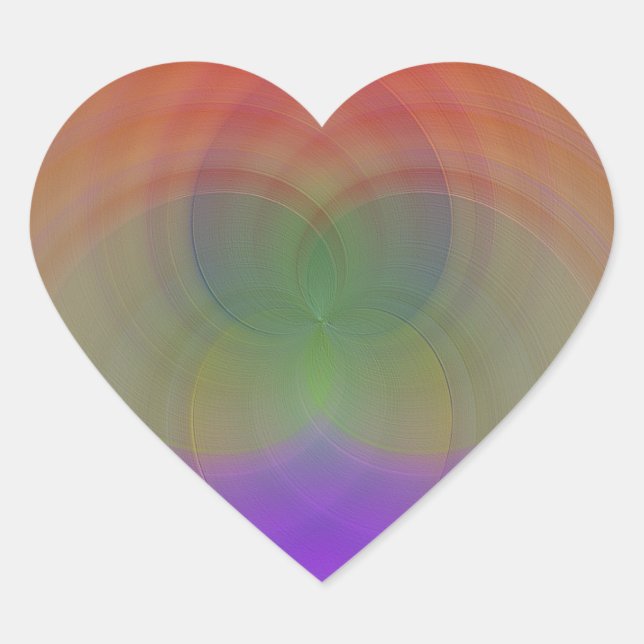 Rainbow Heart Sticker (Vorderseite)