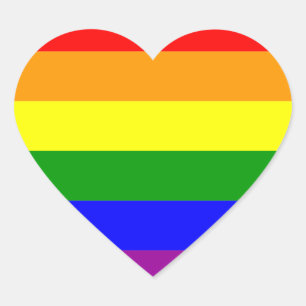 Rainbow Heart Stickers
