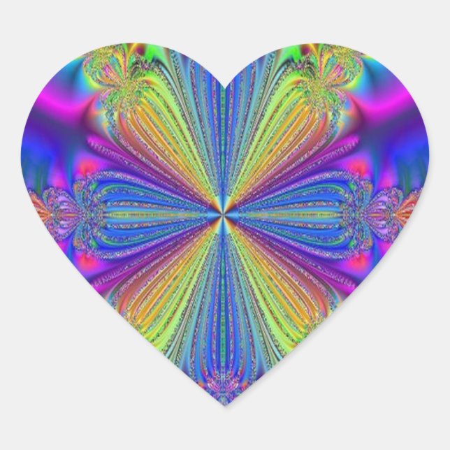 Rainbow Heart Stickers (Vorderseite)