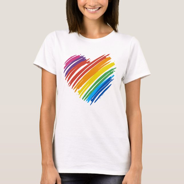 Rainbow Heart T-Shirt (Vorderseite)
