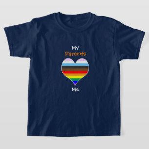 Rainbow Heart T - Shirt (für dunkle Farben)