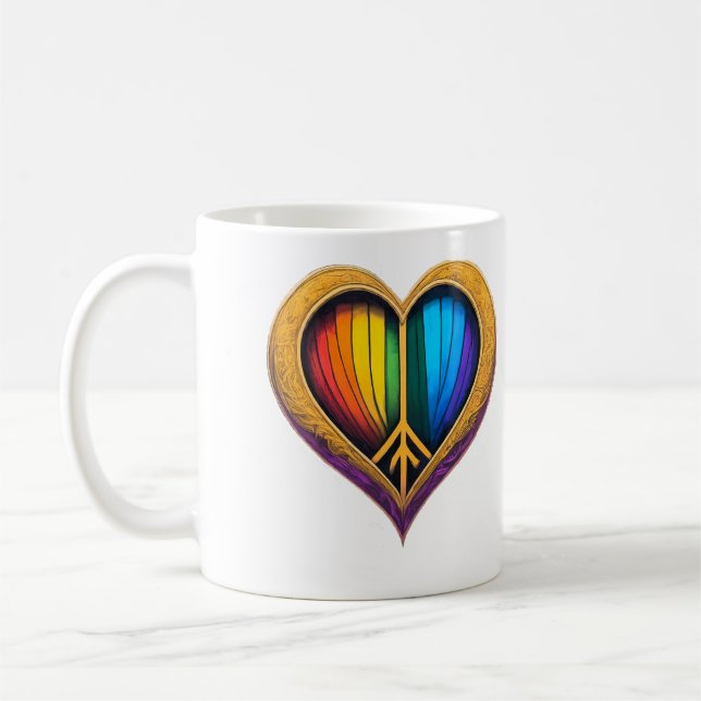 Rainbow Heart Tasse (Links)