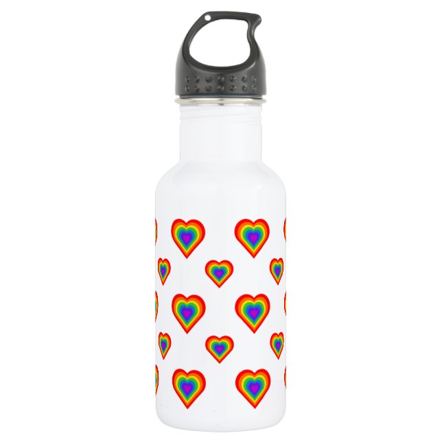 Rainbow Heart Trinkflasche (Vorderseite)