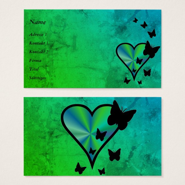 Rainbow Heart und Butterfly (Vorne & Hinten)