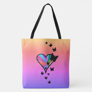 Rainbow Heart und Butterfly